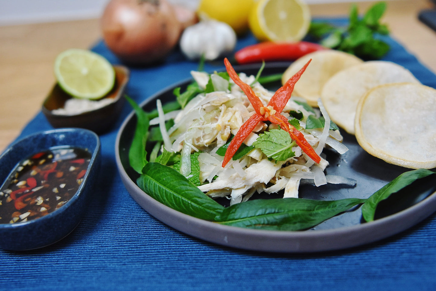 Gỏi Gà - Salade met kip en kroepoek