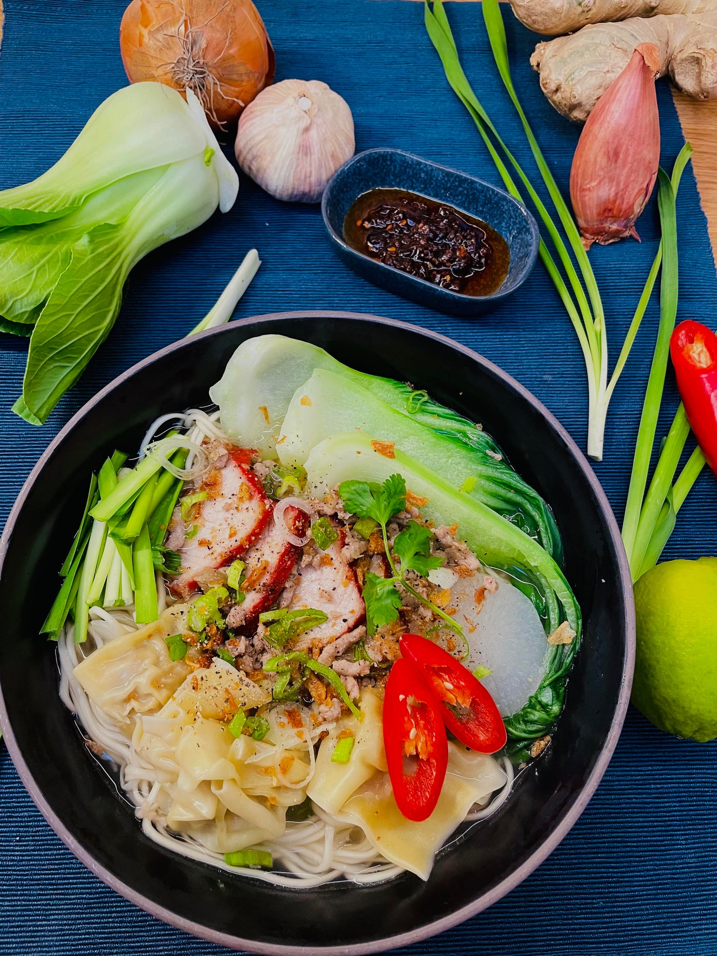 Mì Hoành Thánh Xá Xíu - Wonton Char Siu Noedelsoep